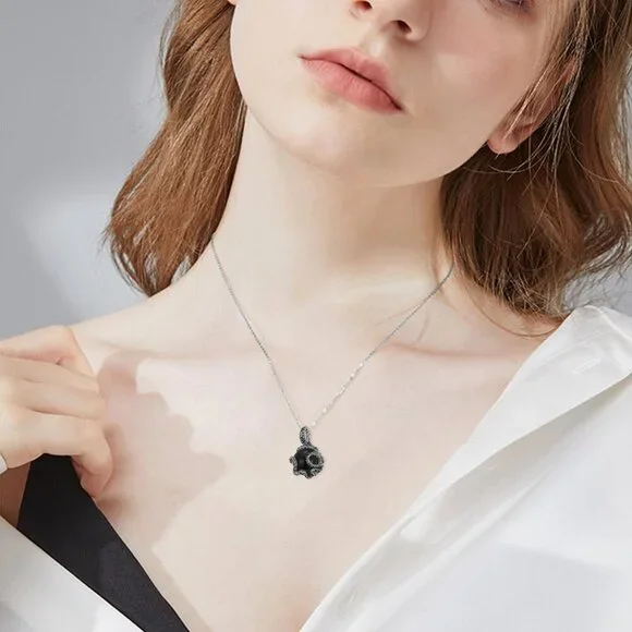 Octopus Necklace Sterling Silver Moonstone Sea Animal Jewelry Gift for Women